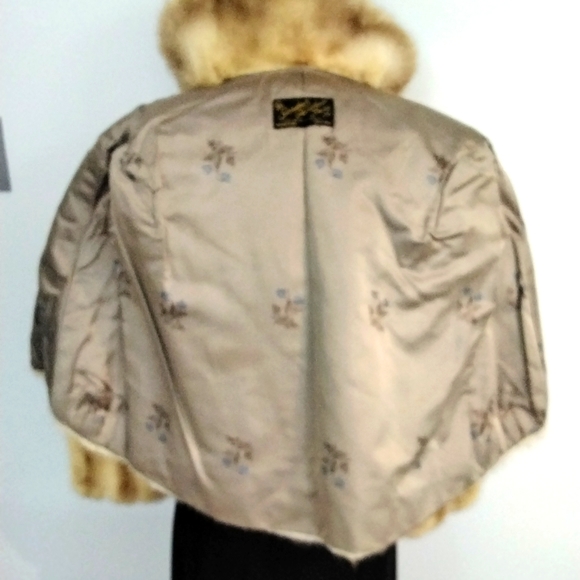Vintage 1950's - 1960's Blonde Mink Stole with shawl collar - Picture 7 of 16